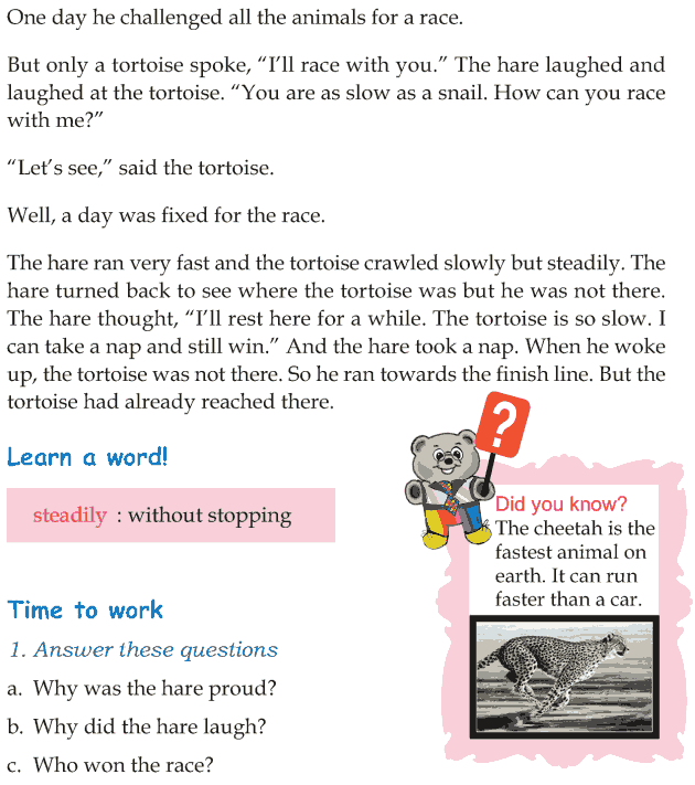 Grade 1 Reading Lesson 10 Fables And Folktales - The Hare And The Tortoise (1)