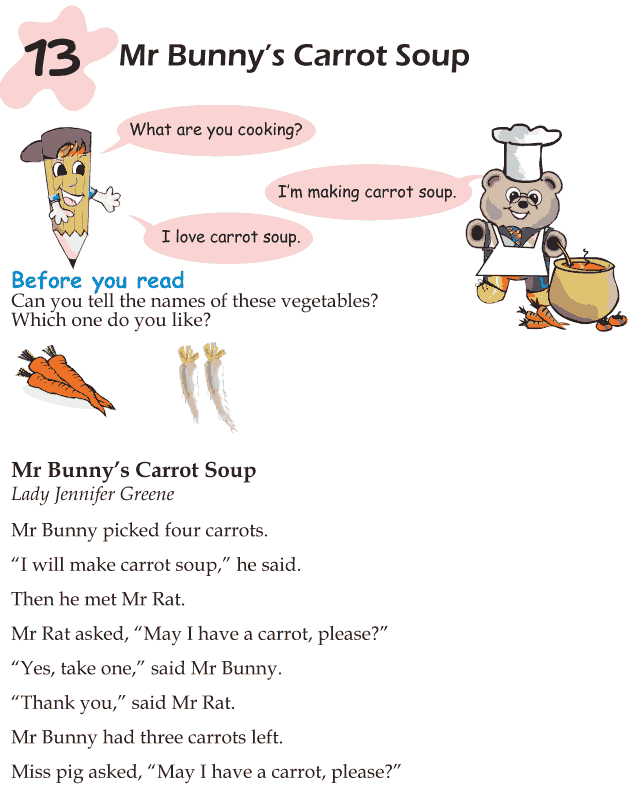 Grade 1 Reading Lesson 13 Fables And Folktales - Mr Bunny’s Carrot Soup