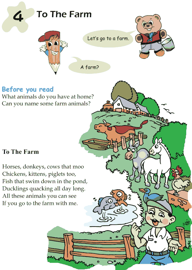 Grade 1 Reading Lesson 4 Poetry - To The Farm