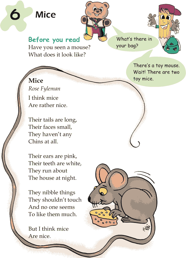 Grade 1 Reading Lesson 6 Poetry - Mice