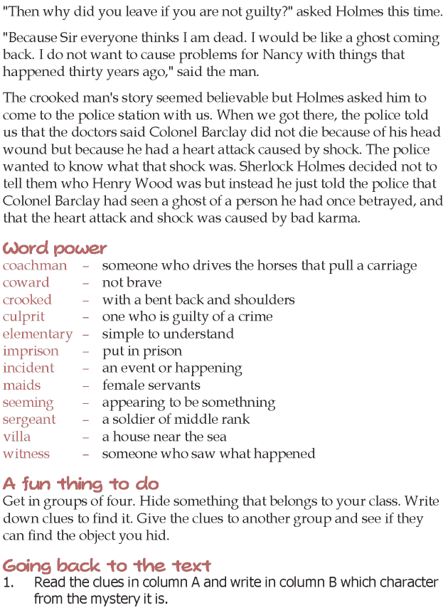 Grade 5 Reading Lesson 9 Mystery - Sherlock Holmes The Adventure Of The Crooked Man (5)