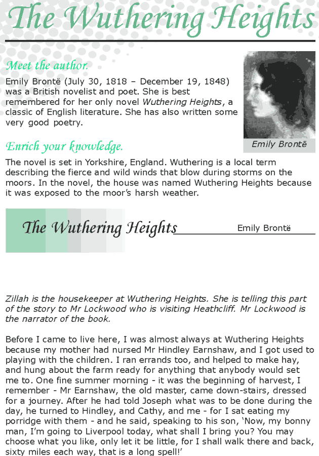 Grade 8 Reading Lesson 2 Classics - The Wuthering Heights