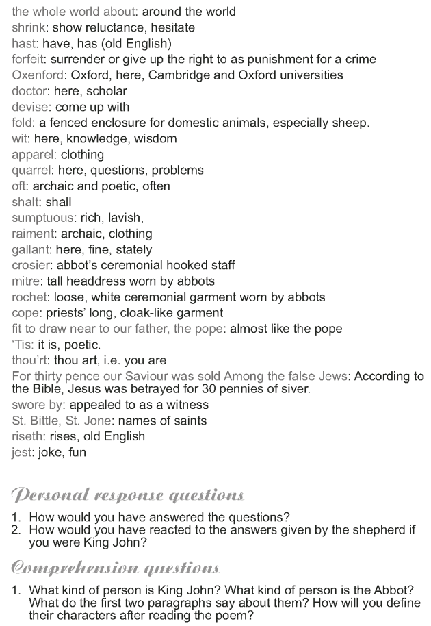 Grade 9 Reading Lesson 4 Poetry - King John and the Abbot of Canterbury (5)